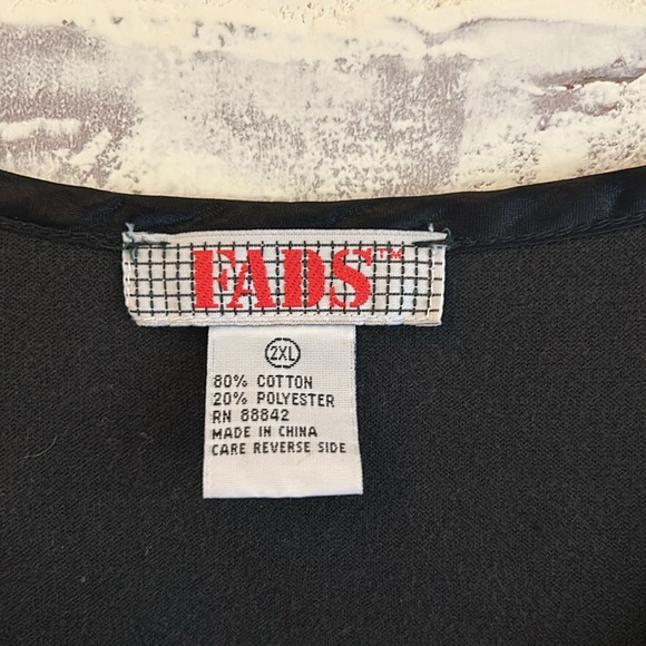 Vintage FADS Women’s 2XL Maxi Dress Sleeveless Button Black Velour Whimsigoth - Picture 7 of 7